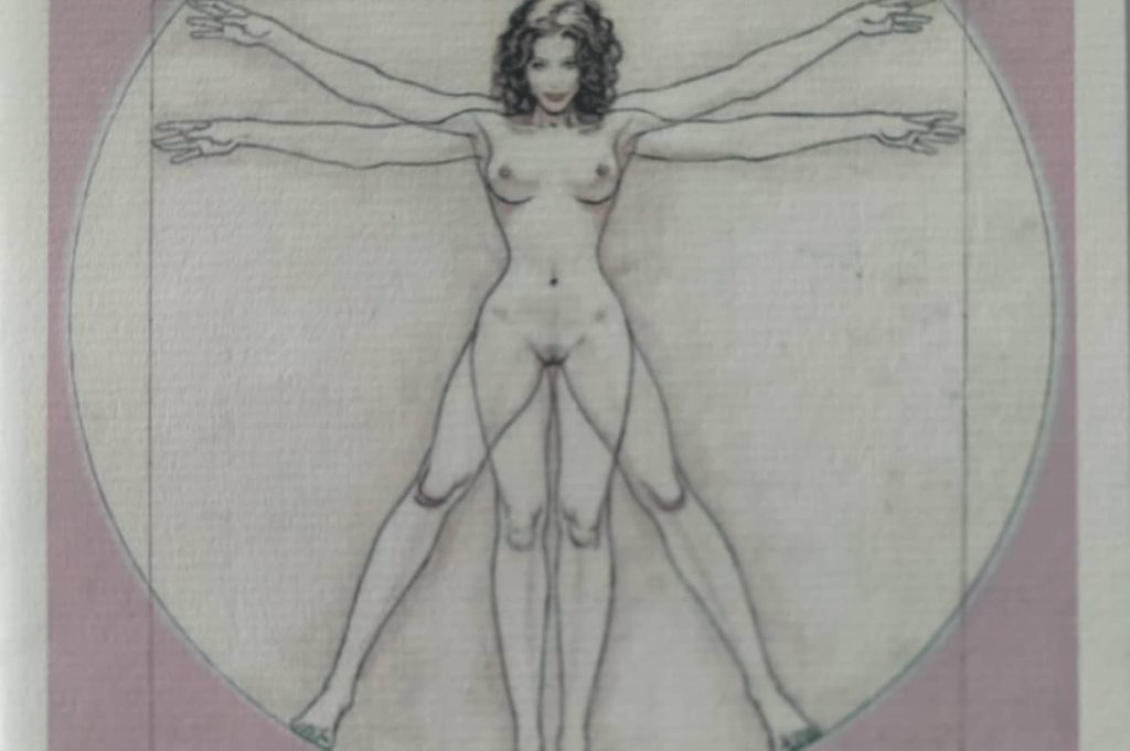 Dessin de la femme de vitruve